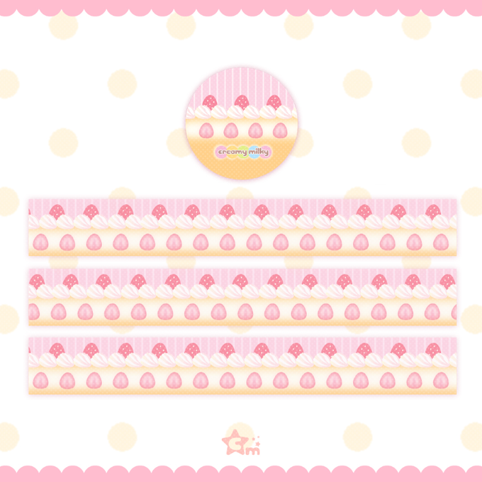 Strawberry chiffon cake washi tape