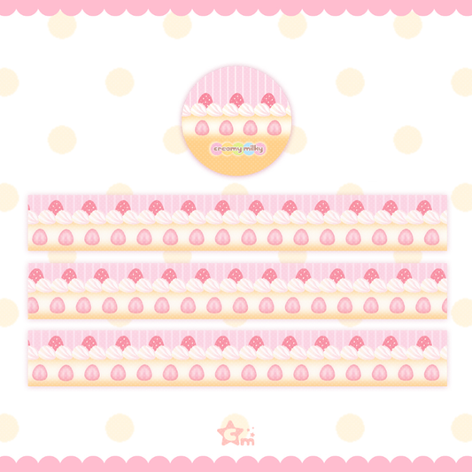 Strawberry chiffon cake washi tape