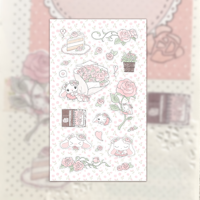 Lily’s rose sticker sheet