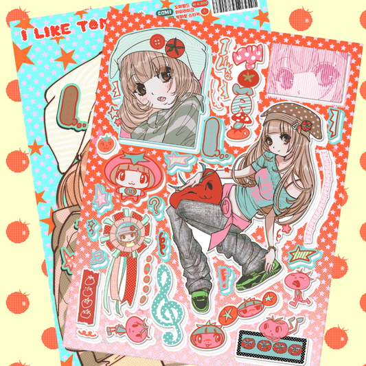 I like tomatoes sticker sheet