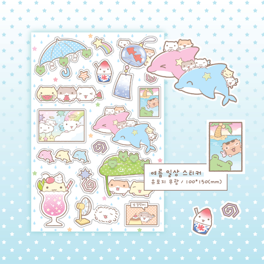 Summer life sticker sheet