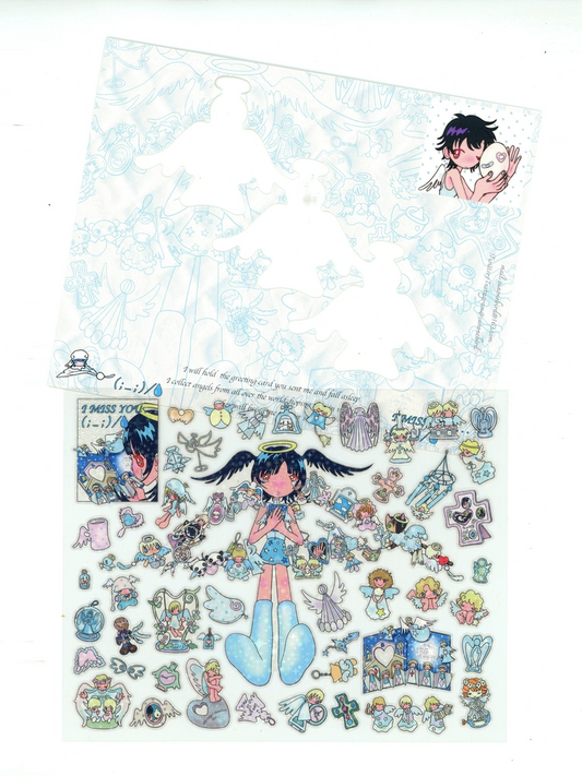 Blue angel sticker sheet
