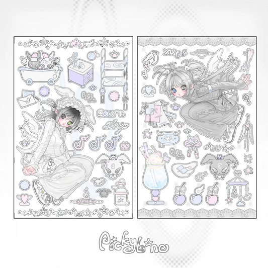 Sleepless wings sticker sheet