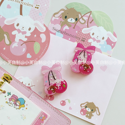 Cherry bunny binder clips
