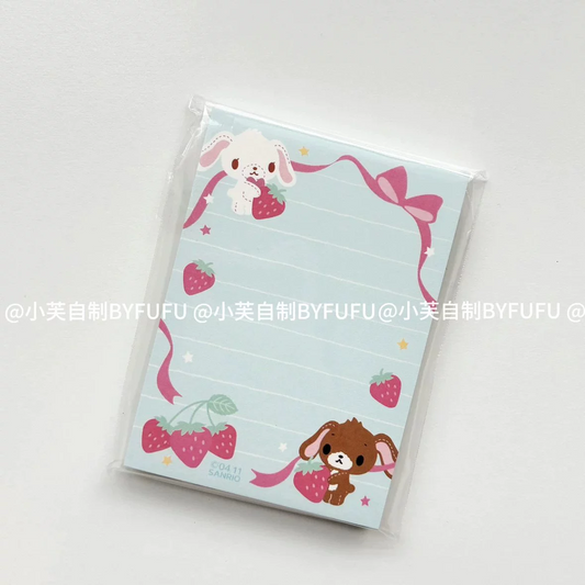 Blue bunny memo pad