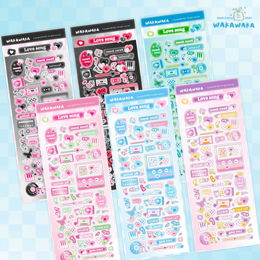 Love song sticker sheet