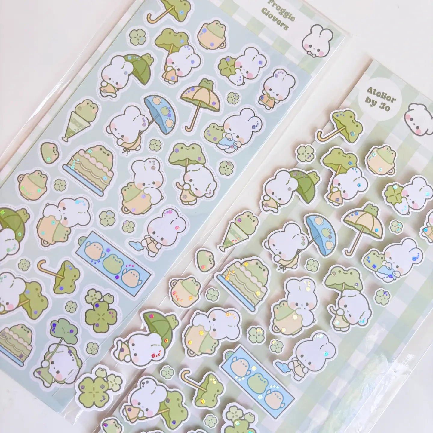 Froggie Clover journaling sticker sheet