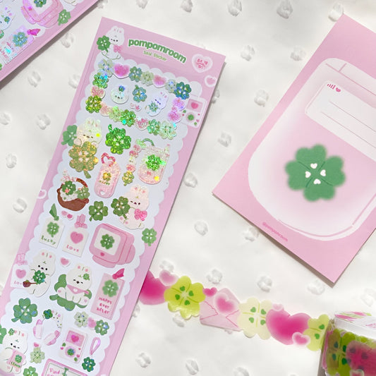 Clover garland sticker sheet